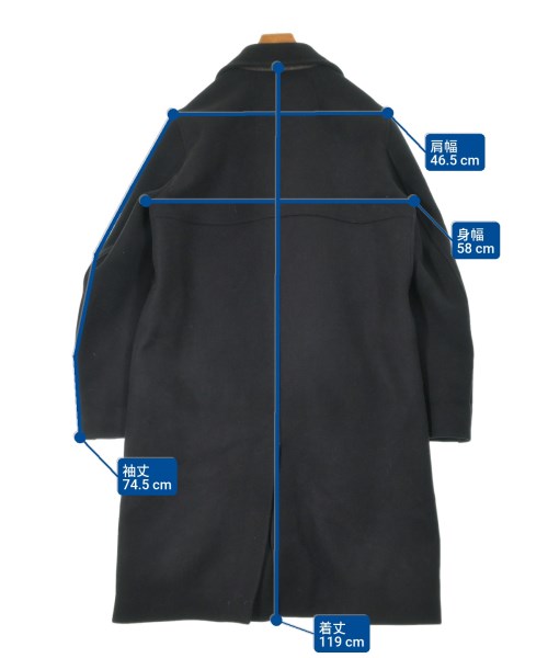 Rick Owens（リックオウエンス）チェスターコート 黒 サイズ:48(L位) メンズ/2200669209013