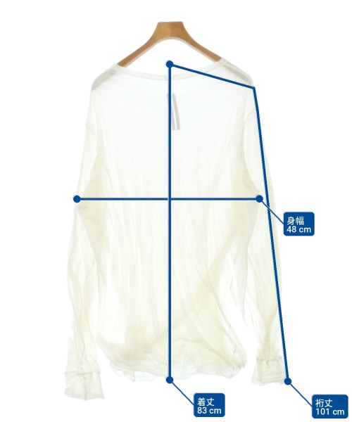 Rick Owens（リックオウエンス）Tシャツ・カットソー 白 サイズ:F メンズ/2200721122212