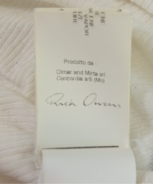 Rick Owens（リックオウエンス）Tシャツ・カットソー 白 サイズ:S メンズ/2200683539011