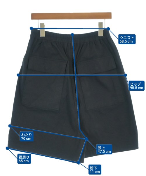 Rick Owens（リックオウエンス）ショートパンツ 黒 サイズ:38(M位) メンズ/2200684462240