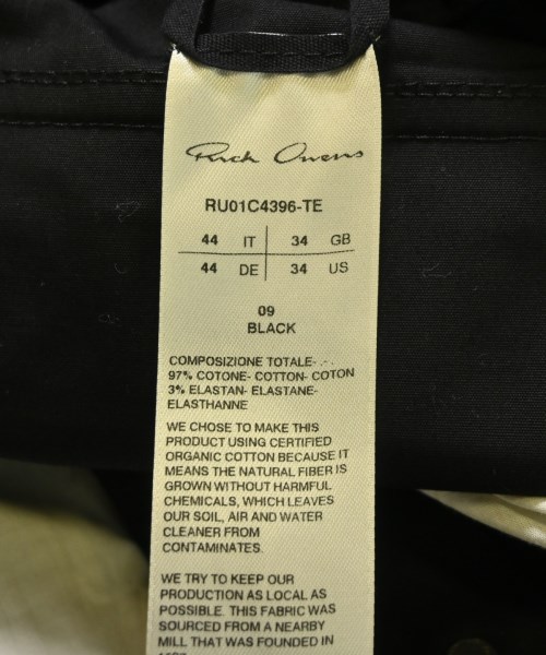Rick Owens（リックオウエンス）カーゴパンツ 黒 サイズ:44(L位) レディース/2200686017042