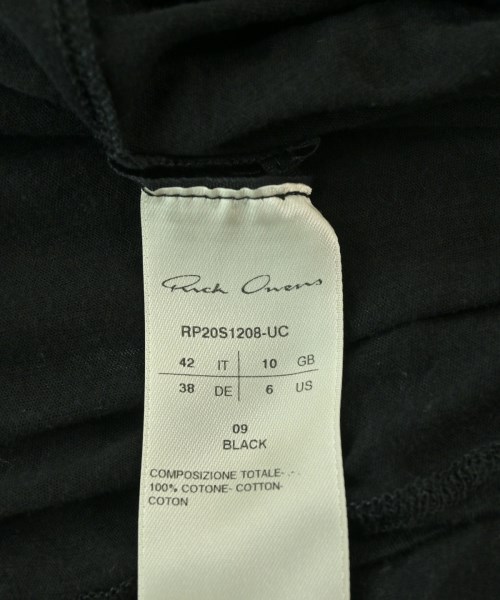 Rick Owens（リックオウエンス）ノースリーブ 黒 サイズ:42(M位) レディース/2200688576257