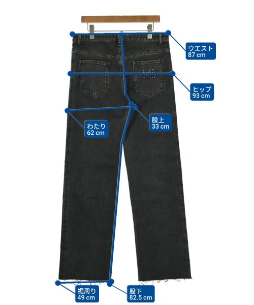 Miu Miu（ミュウミュウ）デニムパンツ 黒 サイズ:26(XS位) メンズ/2200618726011