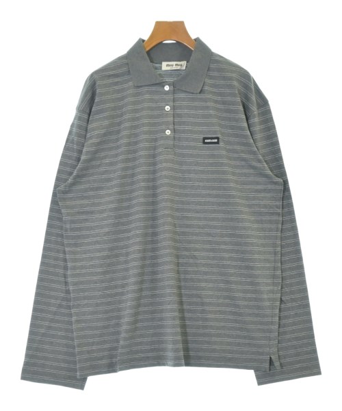 Miu Miu(ミュウミュウ)ポロシャツ グレー サイズ:L/2200677485034