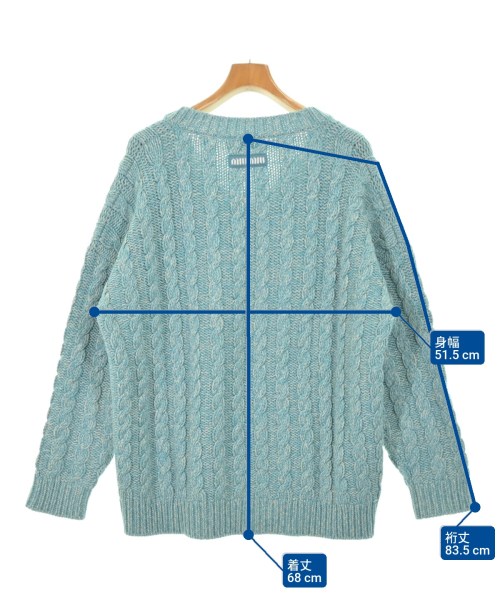Miu Miu（ミュウミュウ）ニット・セーター 青 サイズ:46(M位) メンズ/2200662485049