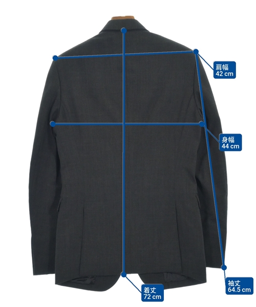 BURBERRY PRORSUM COLLECTION（バーバリープローサムコレクション）テーラードジャケット グレー サイズ:44(S位) メンズ/2200627339028
