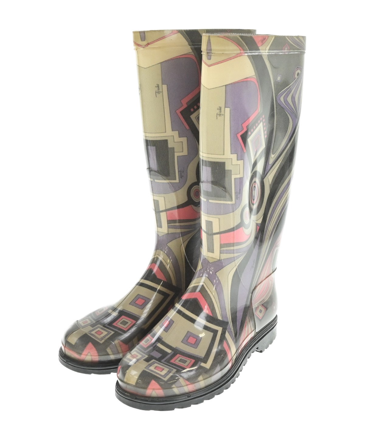EMILIO PUCCI(エミリオプッチ)レインシューズ カーキ サイズ:35(21.5