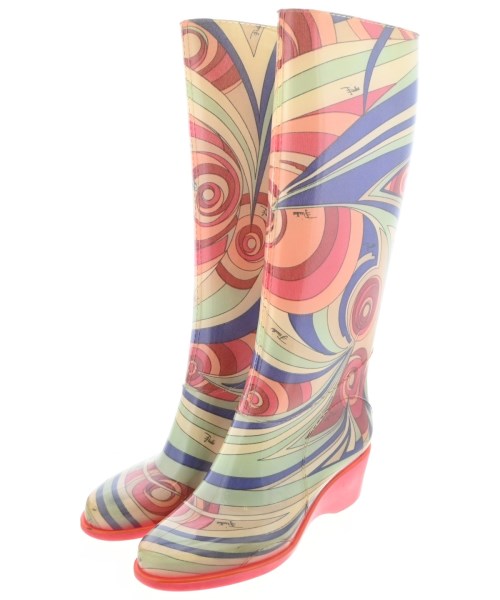 EMILIO PUCCI(エミリオプッチ)レインシューズ 赤 サイズ:37(23.5cm位)/2200698748057