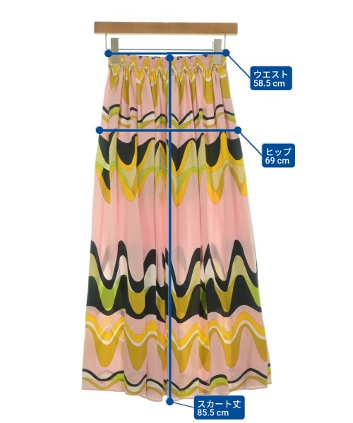 EMILIO PUCCI（エミリオプッチ）ロング・マキシ丈スカート ピンク サイズ:38(S位) レディース/2200646464015