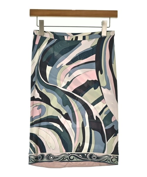 EMILIO PUCCI(エミリオプッチ)ひざ丈スカート 青 サイズ:38(S位)/2200669412086
