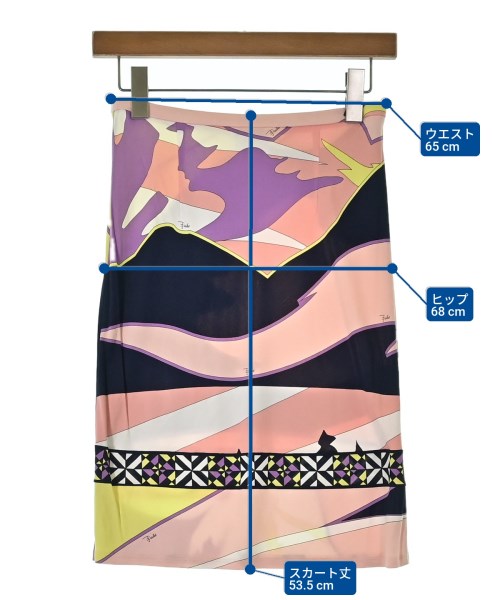 EMILIO PUCCI（エミリオプッチ）ひざ丈スカート 紺 サイズ:38(S位) レディース/2200669412116