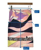 EMILIO PUCCI（エミリオプッチ）ひざ丈スカート 紺 サイズ:38(S位) レディース/2200669412116