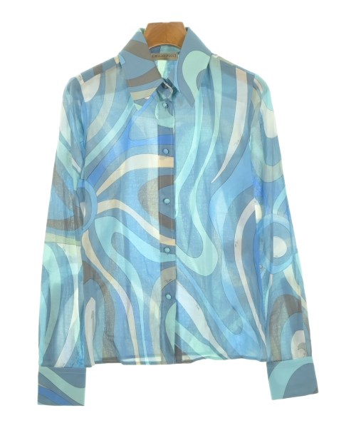 EMILIO PUCCI(エミリオプッチ)ブラウス 青 サイズ:36(XS位)/2200669412130