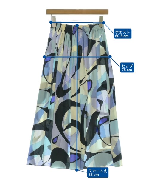EMILIO PUCCI（エミリオプッチ）ロング・マキシ丈スカート 青 サイズ:38(S位) レディース/2200720315578