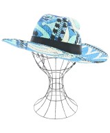 EMILIO PUCCI（エミリオプッチ）ストローハット 青 サイズ:2 レディース/2200687339082
