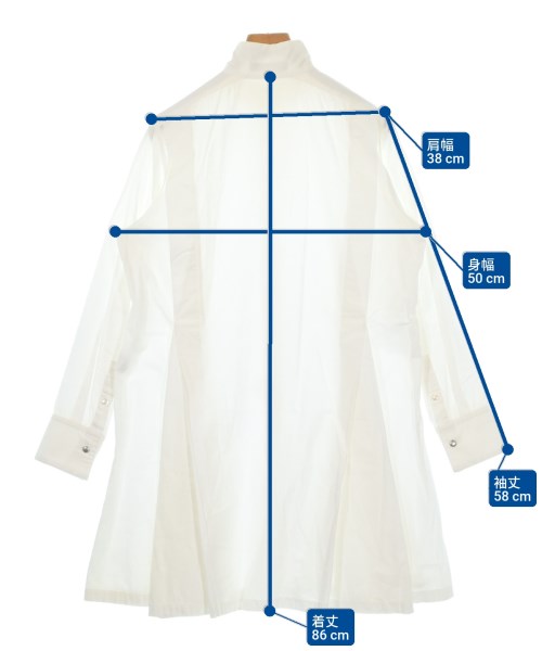 ISSEY MIYAKE（イッセイミヤケ）シャツワンピース 白 サイズ:3(L位) レディース/2200620740081
