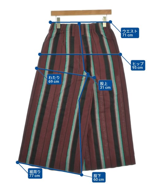 ISSEY MIYAKE（イッセイミヤケ）スラックス 赤 サイズ:1(S位) レディース/2200639557151