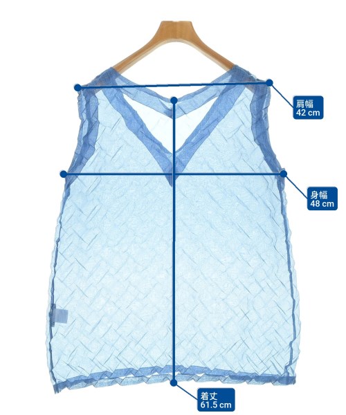 ISSEY MIYAKE（イッセイミヤケ）ブラウス 青 サイズ:2(M位) レディース/2200641127069