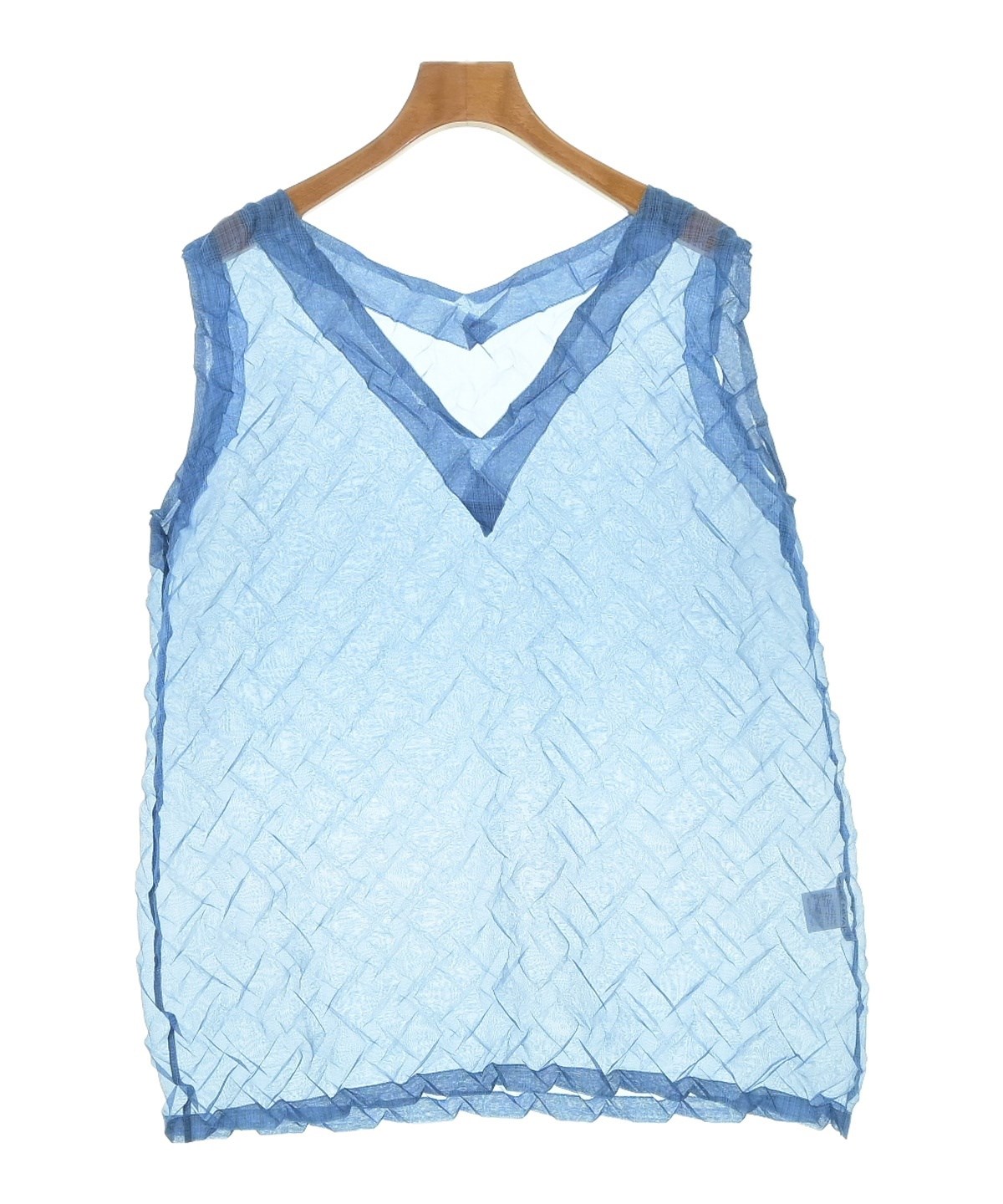 ISSEY MIYAKE（イッセイミヤケ）ブラウス 青 サイズ:2(M位) レディース