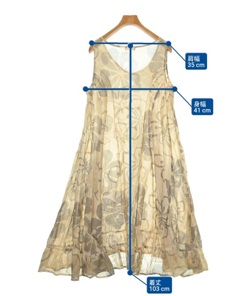 ISSEY MIYAKE（イッセイミヤケ）ワンピース ベージュ サイズ:9(M位) レディース/2200641444036