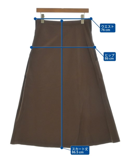 ISSEY MIYAKE（イッセイミヤケ）ロング・マキシ丈スカート 茶 サイズ:3(L位) レディース/2200642348029