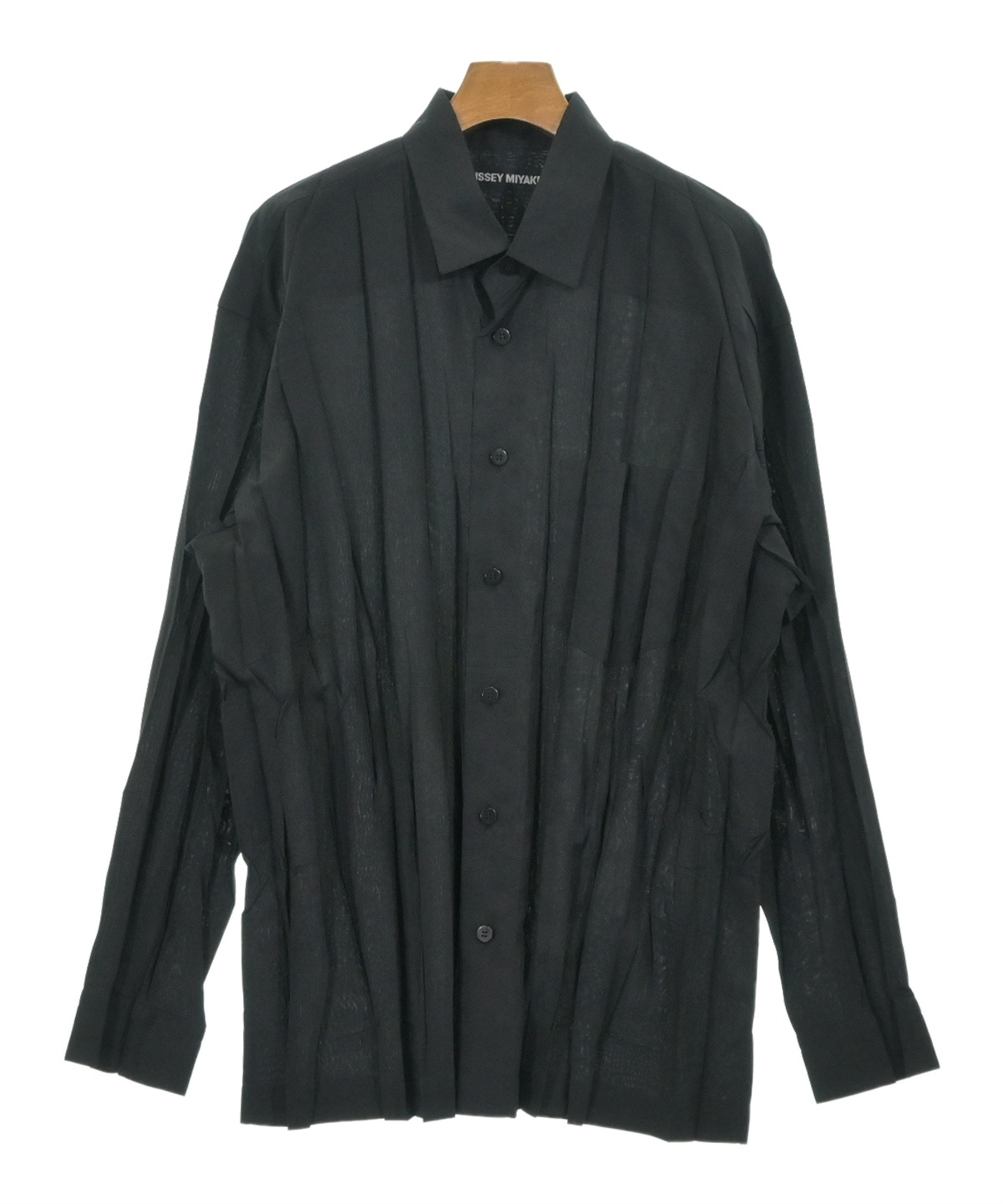 【初売り】 ISSEY MIYAKE（イッセイミヤケ）カジュアルシャツ 黒 サイズ:2(S トップス