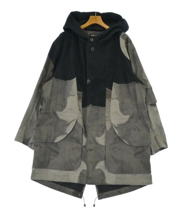 イッセイミヤケ ネイビー シフォン ケープコート ISSEY MIYAKE（イッセイミヤケ）その他 グレー サイズ:4(XL位
