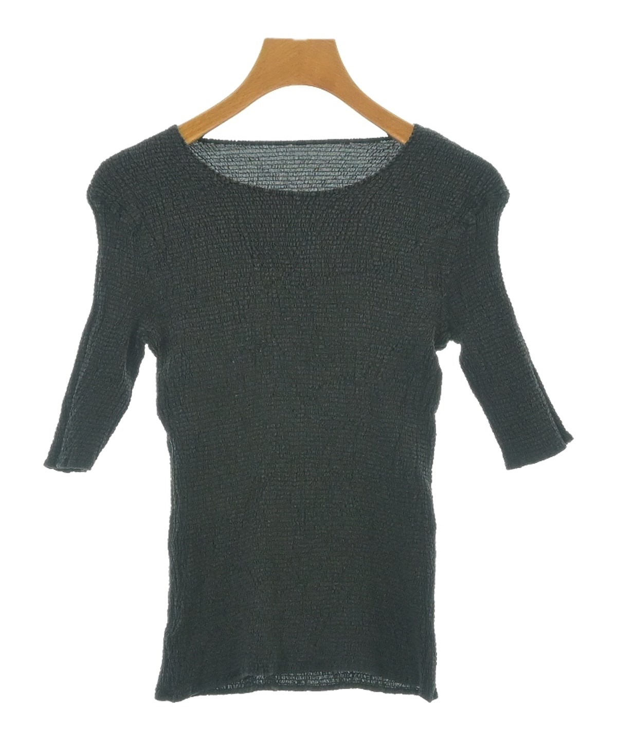 ISSEY MIYAKE シャツ ジャケット　黒　ブラック　サイズ2 ギャザー ISSEY MIYAKE イッセイミヤケISSEY リップルデザイン2B