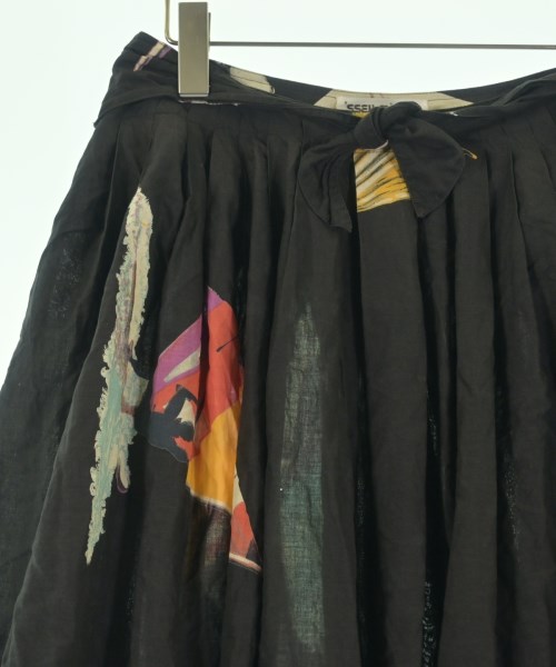 ISSEY MIYAKE（イッセイミヤケ）ひざ丈スカート 黒 サイズ:-(S位) レディース/2200610252037