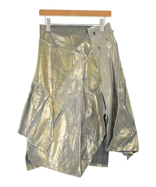 ISSEY MIYAKE(イッセイミヤケ)ひざ丈スカート ゴールド サイズ:3(L位)/2200674397019