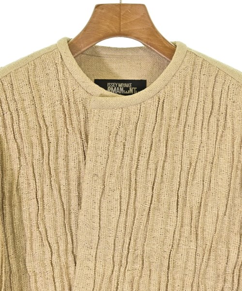 ISSEY MIYAKE（イッセイミヤケ）ノーカラージャケット ベージュ サイズ:M レディース/2200690000184