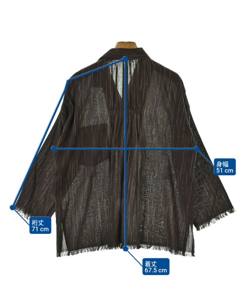 ISSEY MIYAKE（イッセイミヤケ）カジュアルシャツ 茶 サイズ:M レディース/2200690000191