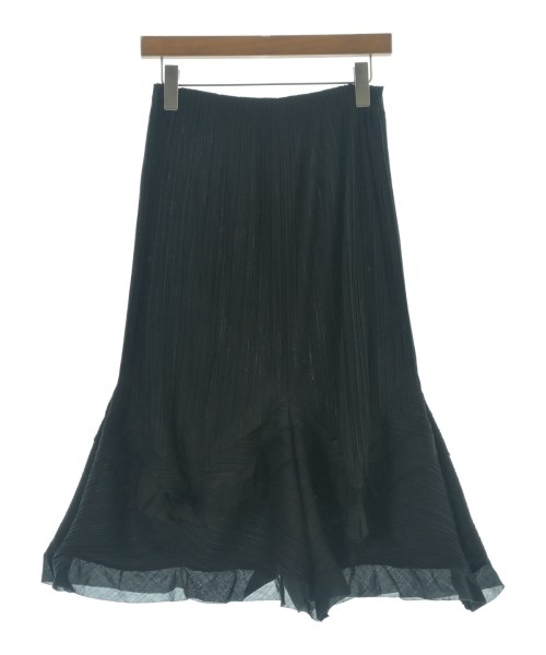 ISSEY MIYAKE(イッセイミヤケ)ひざ丈スカート 黒 サイズ:3(L位)/2200696290572