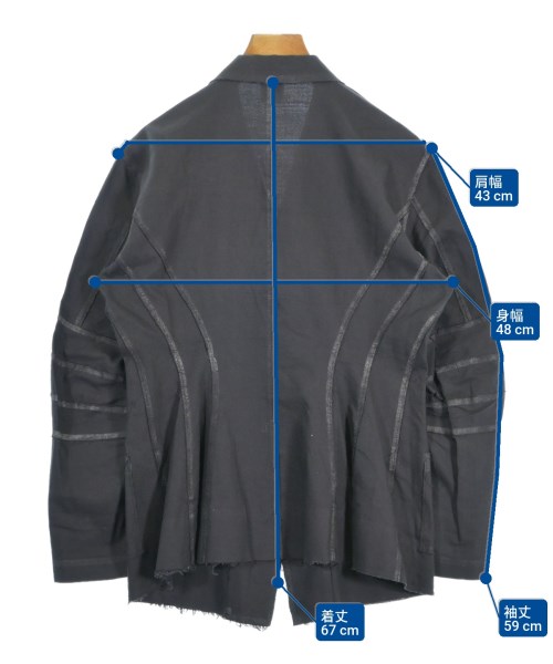 ISSEY MIYAKE（イッセイミヤケ）カジュアルジャケット グレー サイズ:M レディース/2200698431010