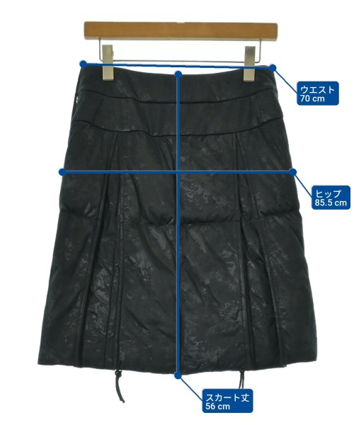 ISSEY MIYAKE（イッセイミヤケ）ひざ丈スカート 黒 サイズ:2(M位) レディース/2200701690021