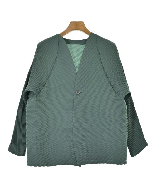 ISSEY MIYAKE(イッセイミヤケ)ノーカラージャケット 緑 サイズ:2(M位)/2200653812526