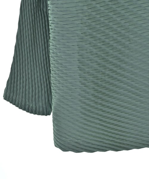 ISSEY MIYAKE（イッセイミヤケ）ノーカラージャケット 緑 サイズ:2(M位) レディース/2200653812526