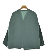 ISSEY MIYAKE（イッセイミヤケ）ノーカラージャケット 緑 サイズ:2(M位) レディース/2200653812526