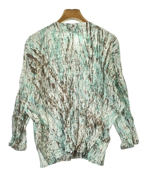 ISSEY MIYAKE（イッセイミヤケ）ノーカラージャケット 青 サイズ:2(M位) レディース/2200653887616