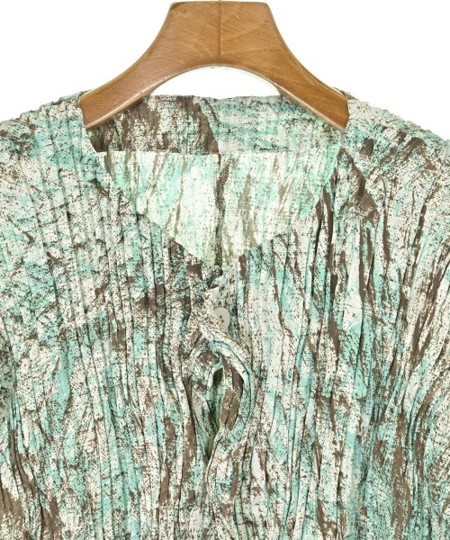 ISSEY MIYAKE（イッセイミヤケ）ノーカラージャケット 青 サイズ:2(M位) レディース/2200653887616