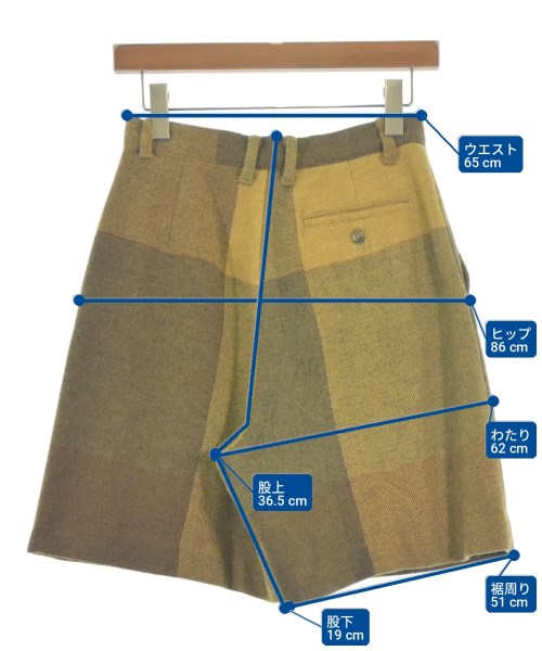 ISSEY MIYAKE（イッセイミヤケ）ショートパンツ 黄 サイズ:M レディース/2200711778054