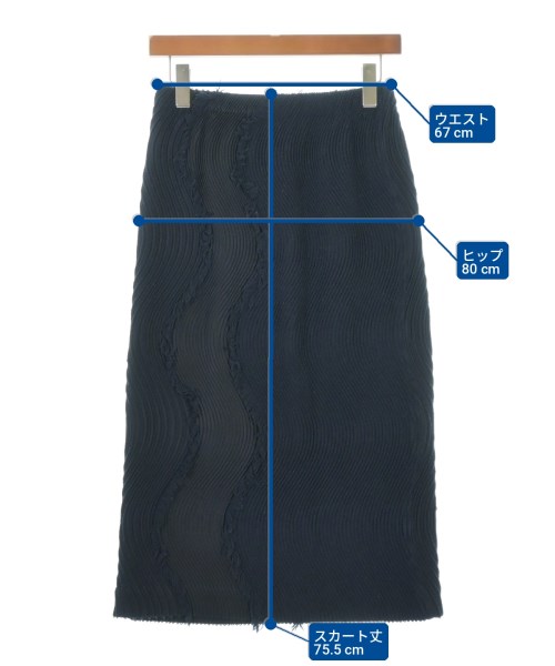 ISSEY MIYAKE（イッセイミヤケ）ロング・マキシ丈スカート 紺 サイズ:2(M位) レディース/2200712245098
