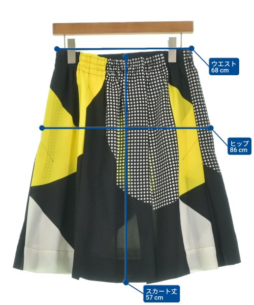 ISSEY MIYAKE（イッセイミヤケ）ひざ丈スカート 黒 サイズ:2(M位) レディース/2200646819198