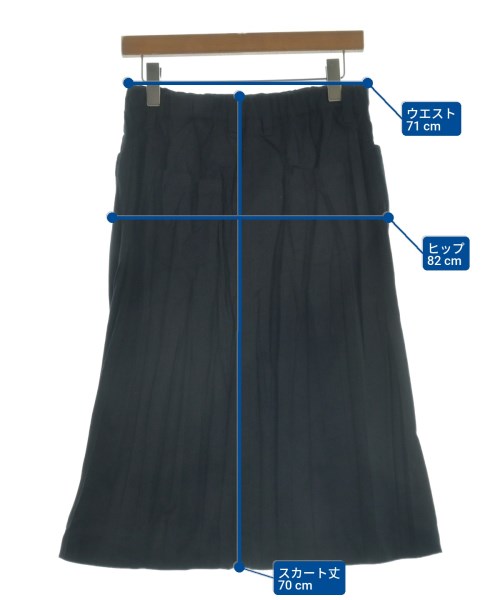 ISSEY MIYAKE（イッセイミヤケ）ひざ丈スカート 黒 サイズ:2(M位) レディース/2200649111206