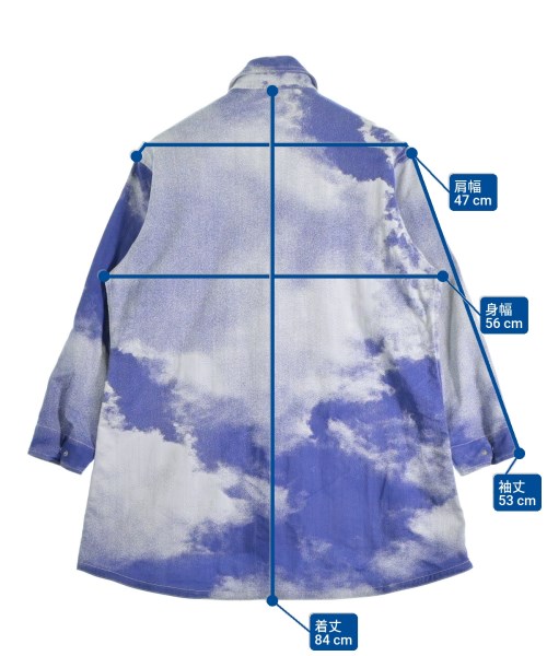 ISSEY MIYAKE（イッセイミヤケ）カジュアルシャツ 青 サイズ:2(M位) メンズ/2200652505016