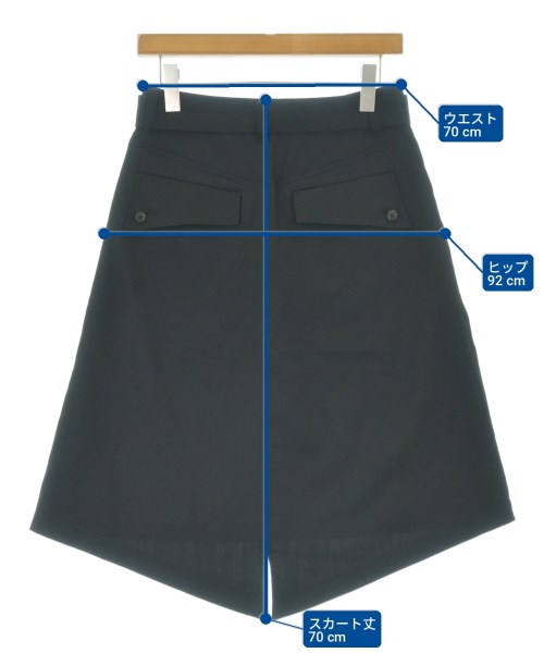 ISSEY MIYAKE（イッセイミヤケ）ひざ丈スカート 紺 サイズ:1(S位) レディース/2200703501141