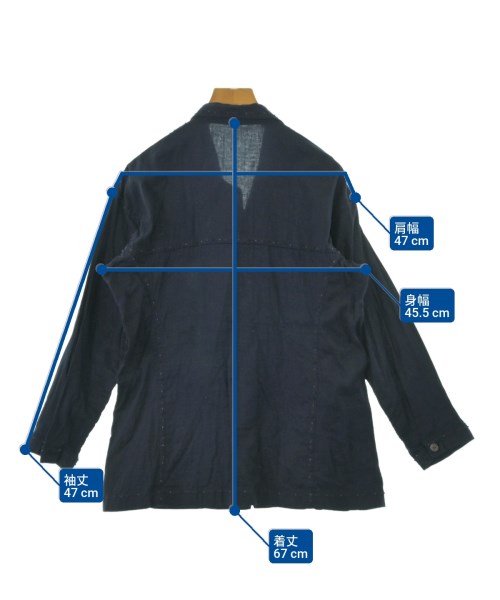 ISSEY MIYAKE（イッセイミヤケ）カジュアルジャケット 紺 サイズ:2(M位) レディース/2200662607021