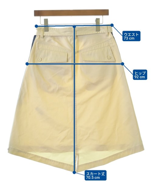 ISSEY MIYAKE（イッセイミヤケ）ひざ丈スカート 白 サイズ:2(M位) レディース/2200729595131