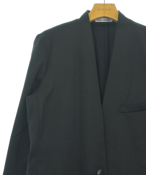 ISSEY MIYAKE（イッセイミヤケ）ノーカラージャケット 黒 サイズ:F レディース/2200732391034