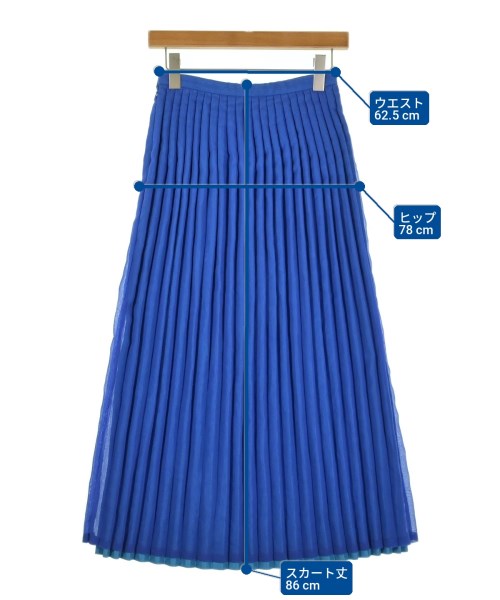 ISSEY MIYAKE（イッセイミヤケ）ロング・マキシ丈スカート 青 サイズ:1(S位) レディース/2200721305103